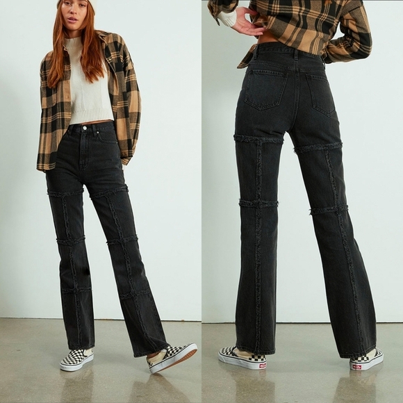 PacSun Denim - PacSun Eco Black Frayed High Waisted Bootcut Jeans Size 27